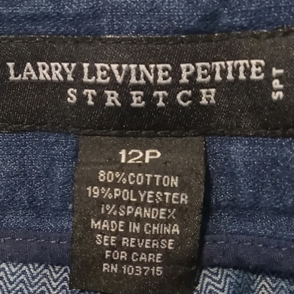 Larry Levine Blue Ankle Pants - Picture 6 of 6